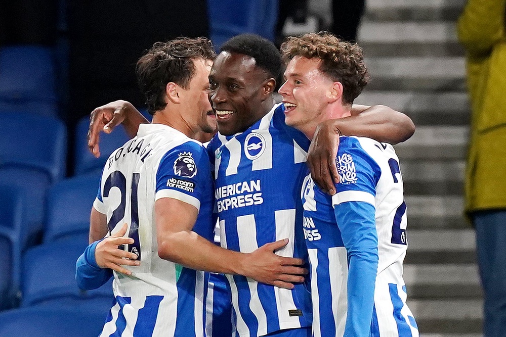Brighton were emphatic winners at the Amex on Tuesday evening (Gareth Fuller/PA) (PA Wire)