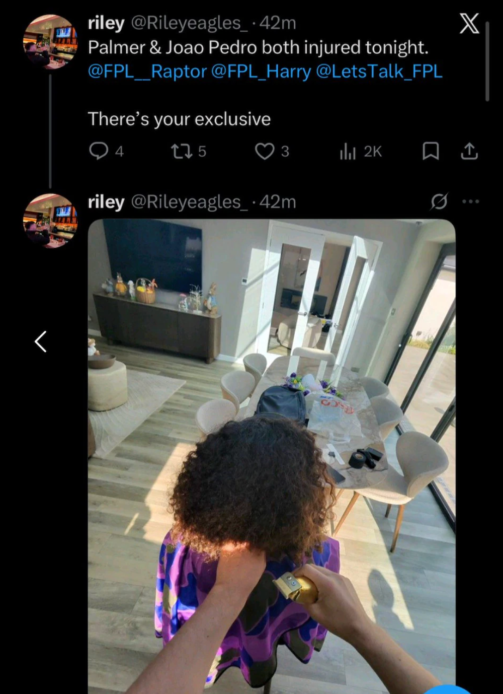 Marc Cucurella's barber appears to leak Chelsea's team news on X before hastily deleting the post (X)