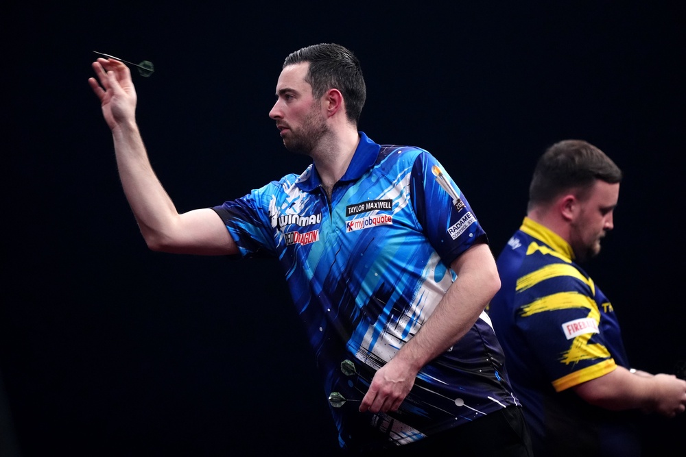Luke Humphries, left, and Littler will battle it out in Liverpool (Ben Whitley/PA) (PA Wire)