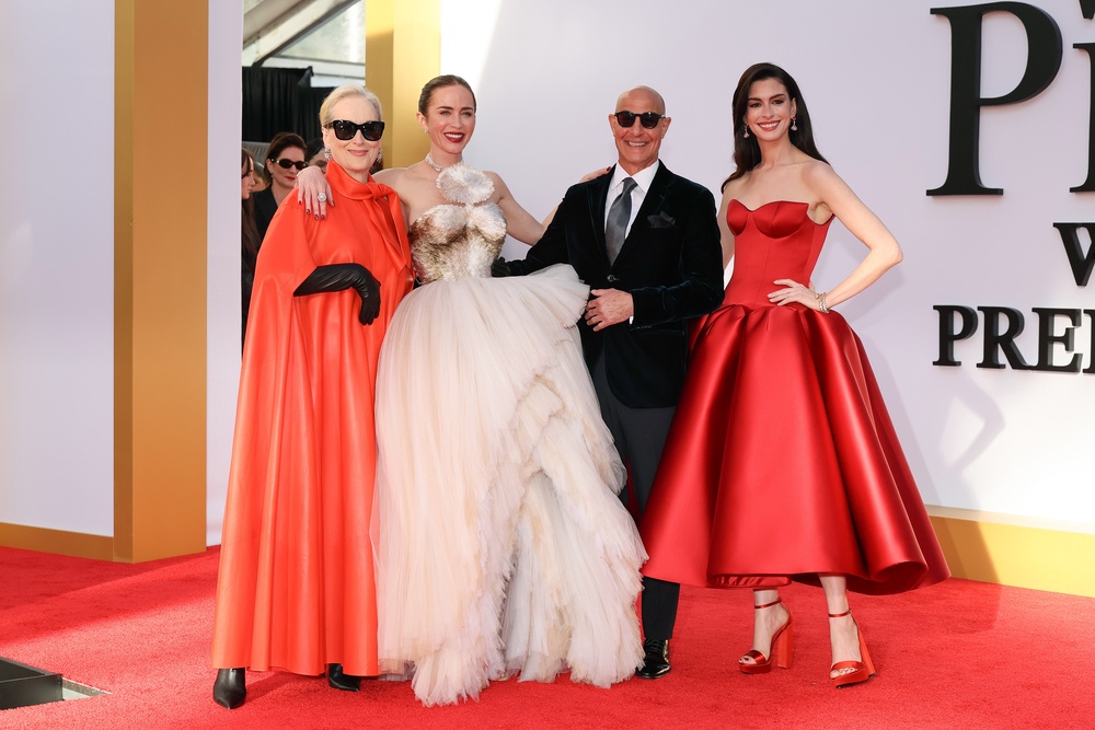 'The Devil Wears Prada 2' reunites the original core four: Meryl Streep, Emily Blunt, Stanley Tucci and Anne Hathaway (Getty)