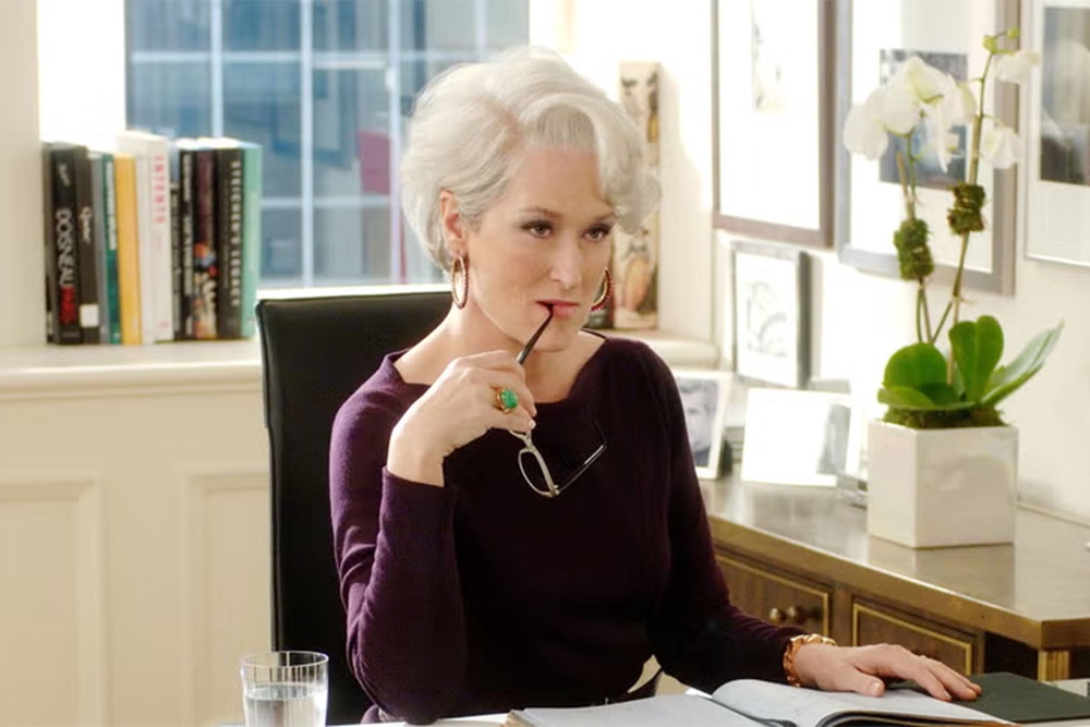 Miranda Priestly in ‘The Devil Wears Prada’ exhibits strong traits of grandiose narcissism that is studied in the new report (20th Century Studios)