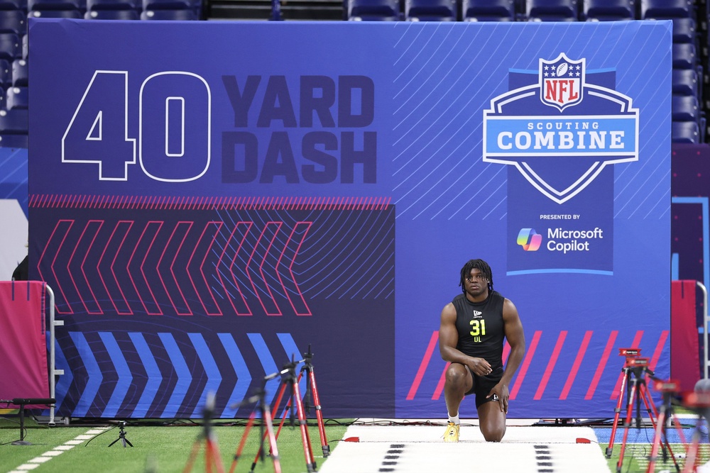 David Bailey of the Texas Tech participates at the 2026 NFL Scouting Combine (Getty)