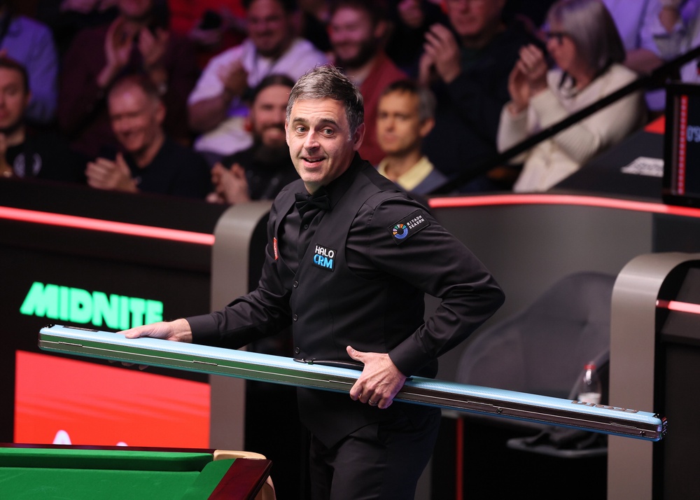 Ronnie O’Sullivan dusted off an old cue to beat He Guoqiang (Richard Sellers/PA) (PA Wire)