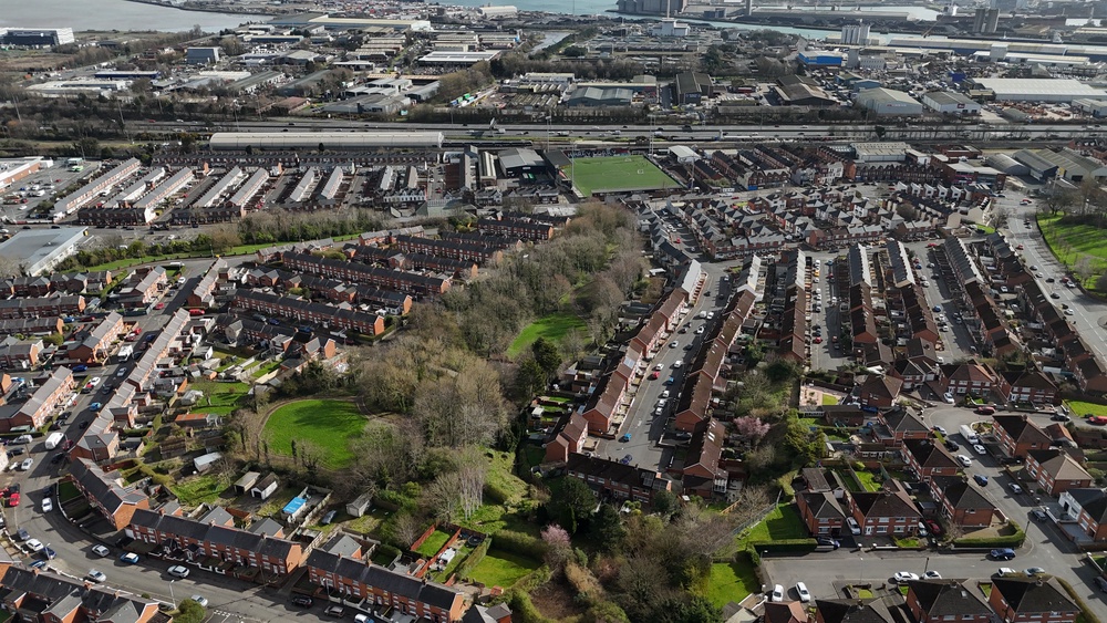 A general view of Northwood Park and Northwood road in Belfast where school boy Noah Donohoe was last seen before his death (Niall Carson/PA) (PA Wire)