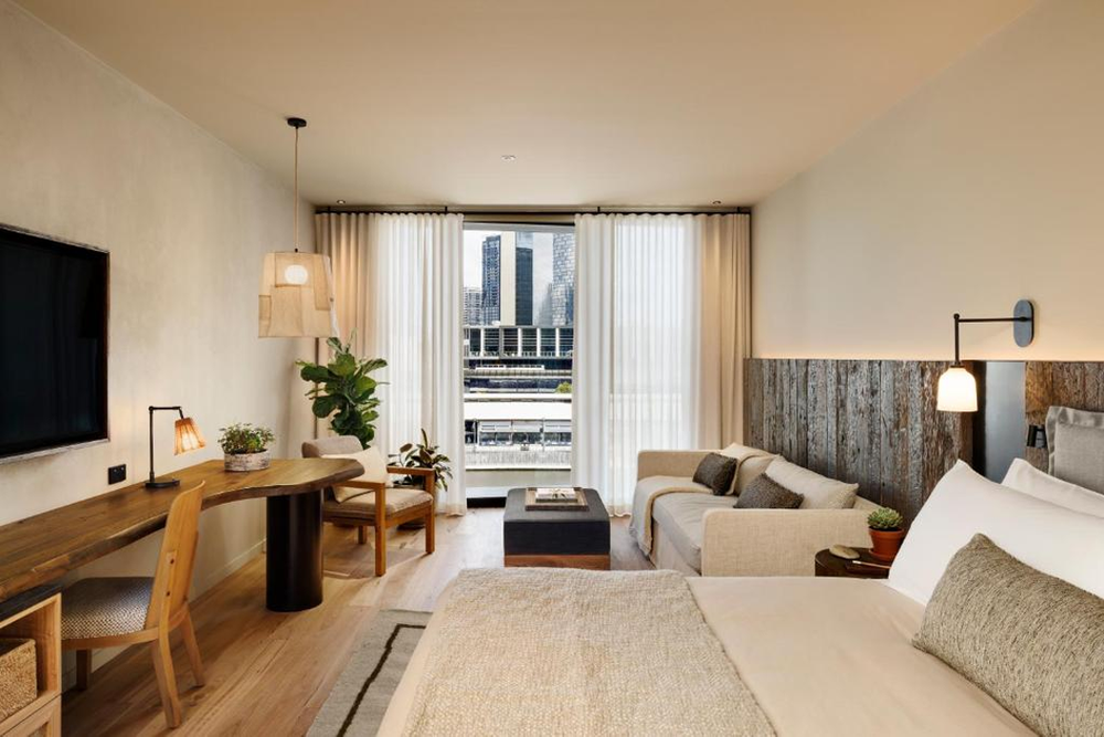 The bedrooms are modern and spacious (1 Hotel Melbourne)