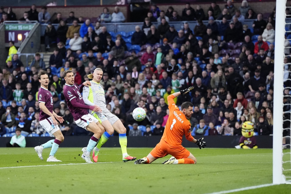 Erling Haaland scored the only goal of the game at Turf Moor (Nick Potts/PA) (PA Wire)