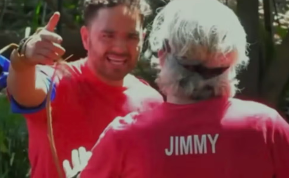 Adam Thomas clashed with Jimmy Bullard during a Bushtucker Trial (ITV)