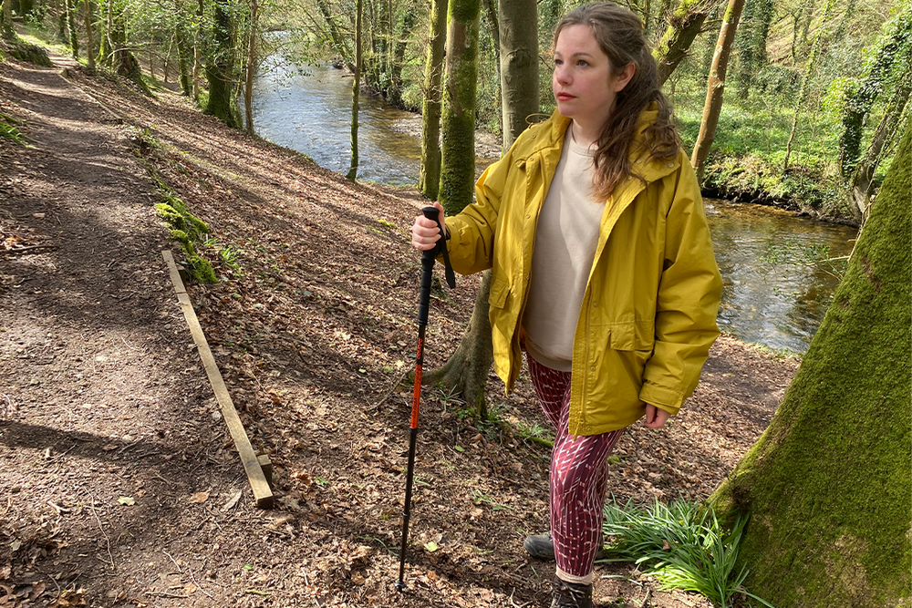 The poles extend at two points and are easy to adjust (Abby Driver/The Independent)
