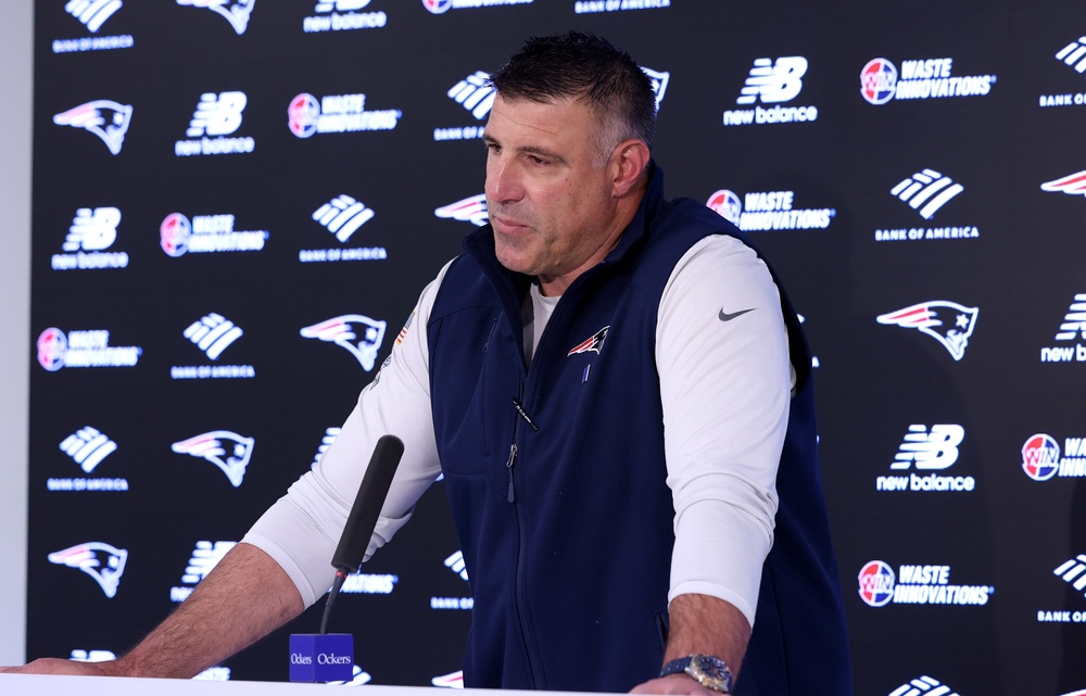 Mike Vrabel is set to miss the final day of the NFL Draft (AP)