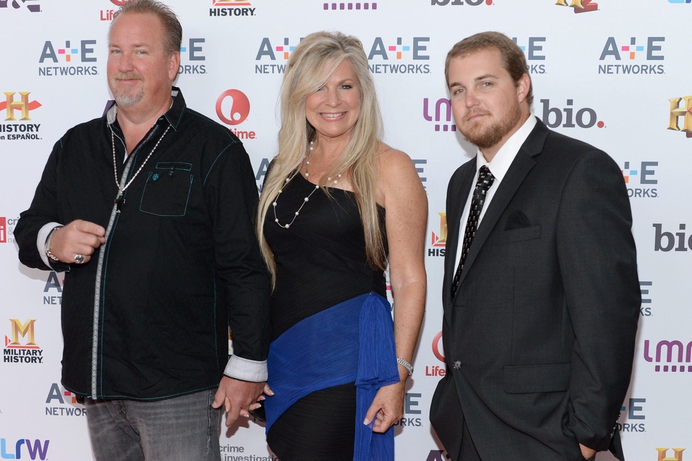 Sheets is survived by his ex-wife, Kimber, and son, Brandon, pictured in 2013 (Getty)