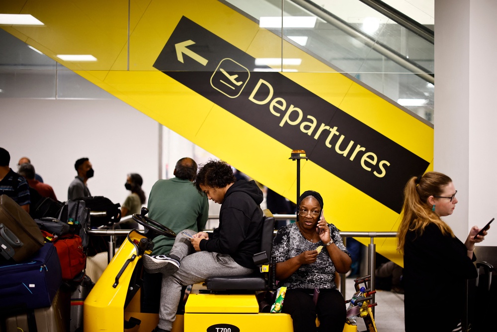 Gatwick saw a number of flights delayed (AFP/Getty)