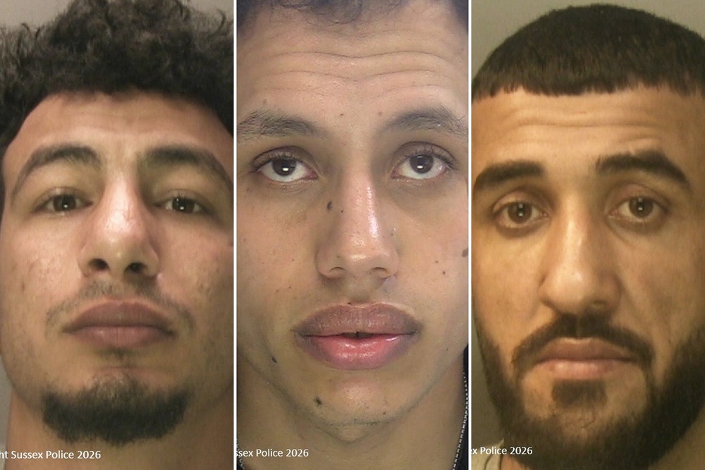 Ibrahim Alshafe, Karin Al-Danasurt and Abdulla Ahmadi (Sussex Police)