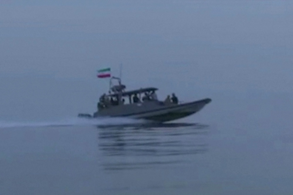 The Strait of Hormuz remains functionally closed, and the U.S. has said the Navy has orders to “shoot and kill” Iranian mine boats (IRIB)