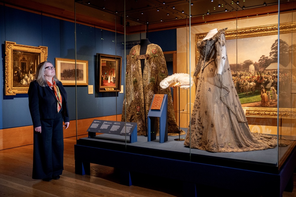 Queen Alexandra’s coronation dress is one of the items on show (PA)