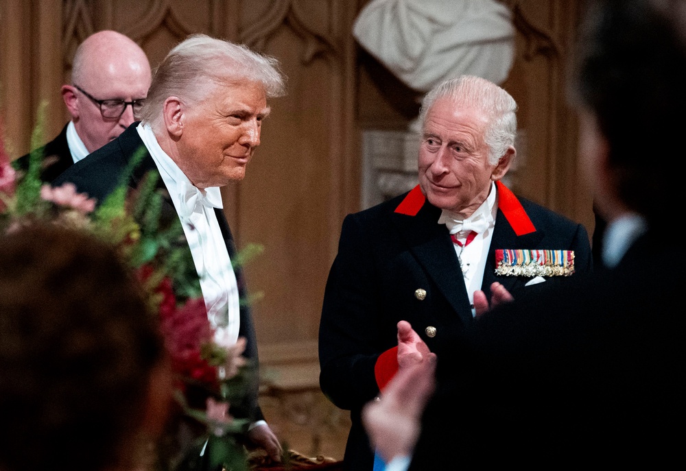 Mr Trump attended a state visit in the UK last year (AFP/Getty)