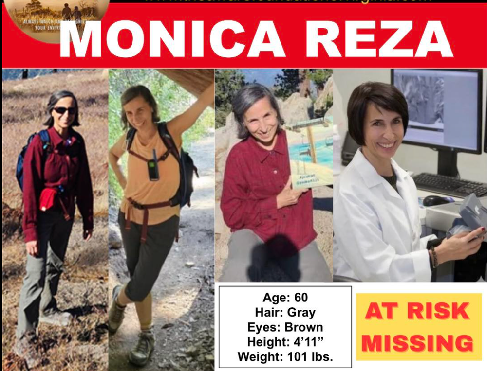 Monica Reza was one of three scientists working for NASA’s Jet Propulsion Laboratory in Pasadena who are missing. Reza was a celebrated material scientist and disappeared on June 22, 2025, after going for a hike in the Angeles National Forest (The Aware Foundation)