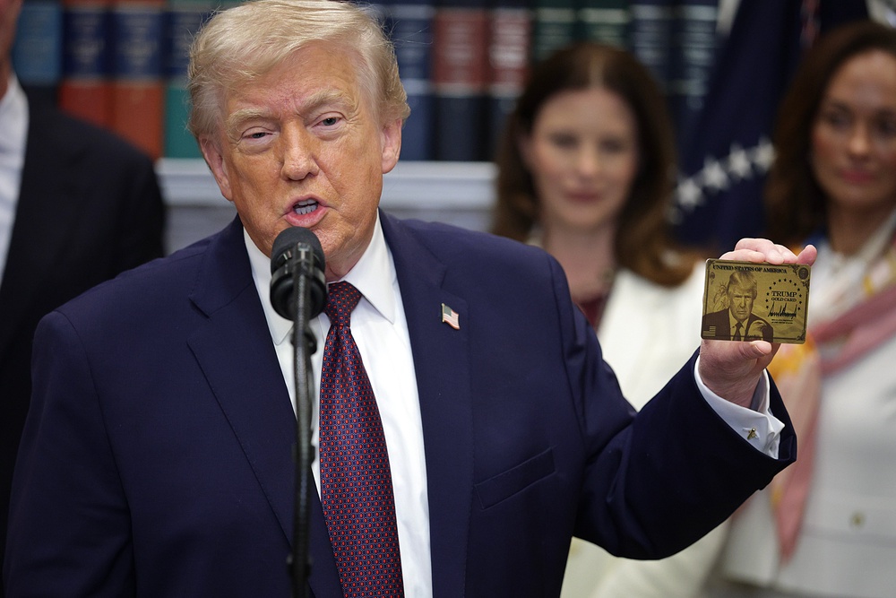 Last year, the Trump administration announced the creation of the Gold Card program, though the government has admitted it has gotten off to a slow start (Getty)