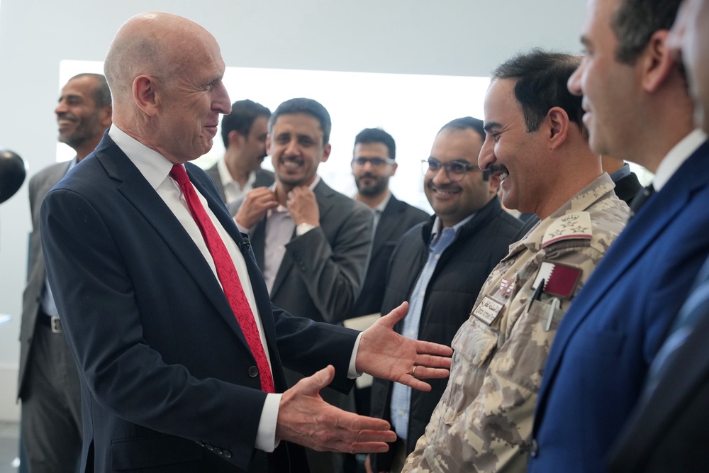 More than 40 nations sent planners to the two-day conference at the UK’s Permanent Joint Headquarters in Northwood. (Alastair Grant - WPA Pool/Getty Images)