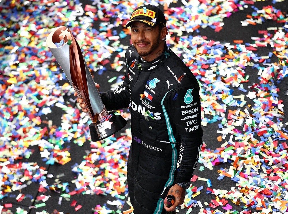 Lewis Hamilton sealed his seventh world title in Turkey in 2020 (Getty)