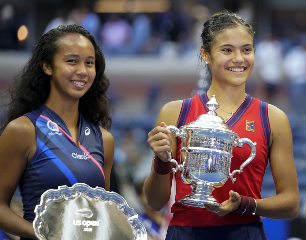 Leylah Fernandez, left, was beaten by Emma Raducanu in the US Open final in 2021 (ZUMA/PA) (PA Media)