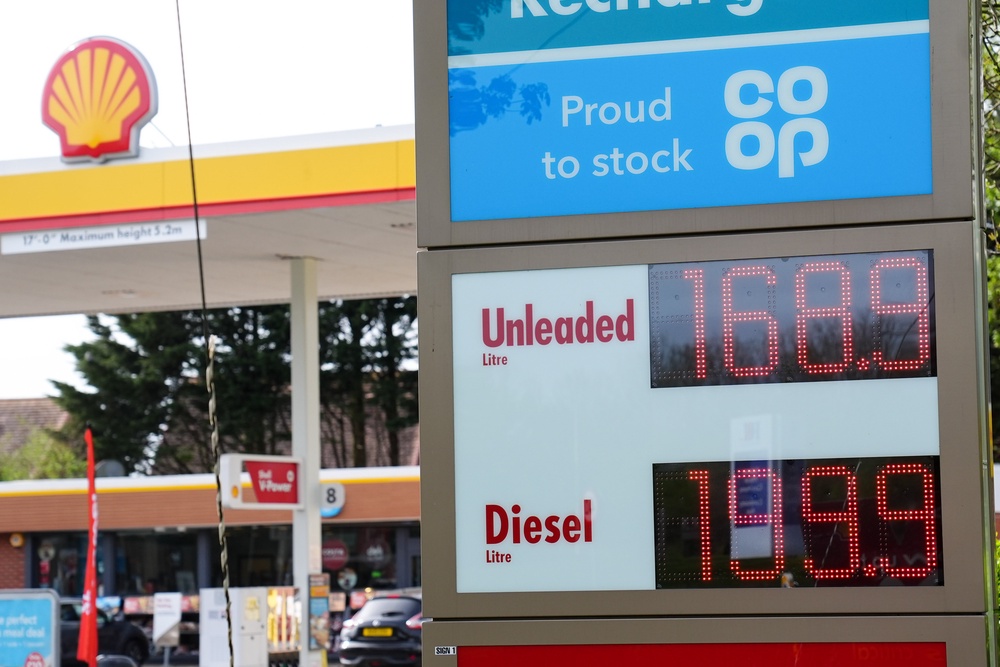 UK inflation lifted in March after the Iran conflict pushed up fuel prices (Jacob King/PA) (PA Wire)