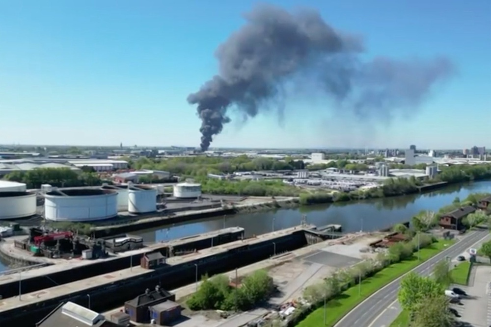 The fire took place at an enterprise park (BBC)