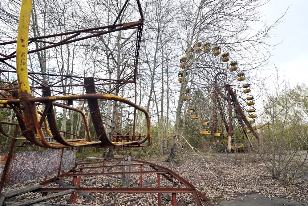 A ferris wheel in the ghost city of Pripyat near the Chernobyl nuclear power plant on April 23 (AFP/Getty)
