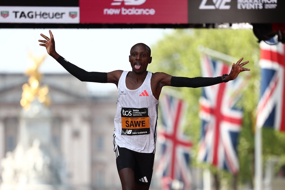 Image from: London Marathon LIVE: Sabastian Sawe makes history with first marathon under two hours