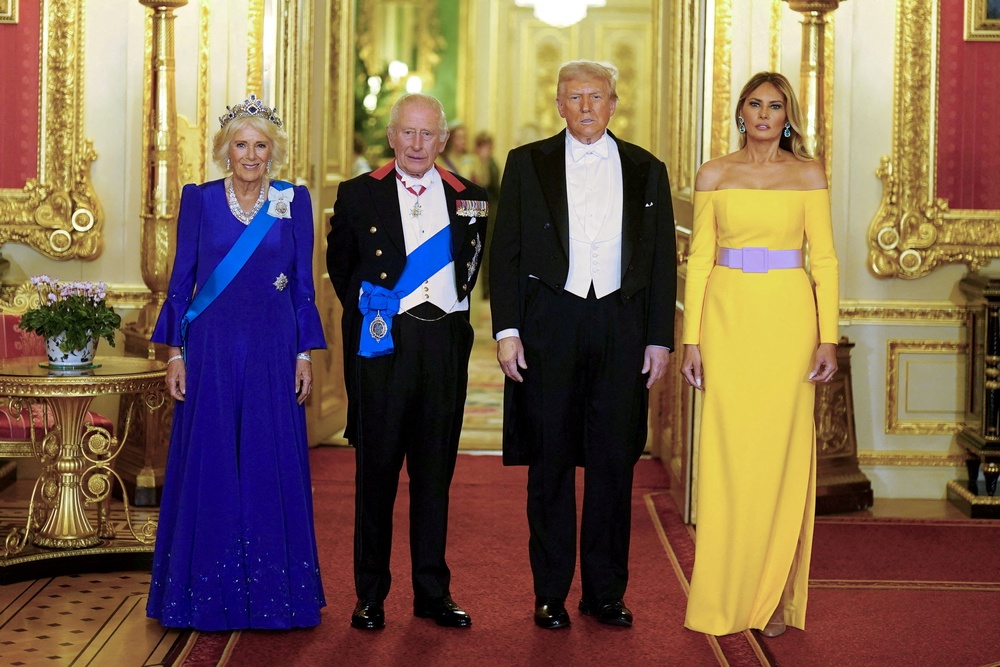 Charles and Camilla host Trump and wife Melania on their second state visit to the UK (Reuters)