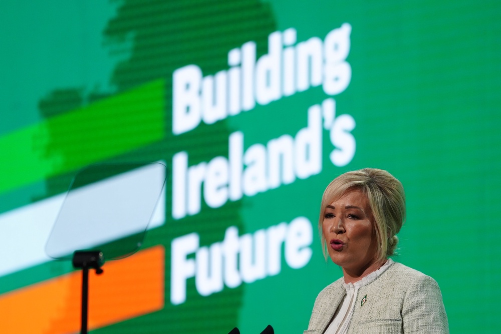 Northern Ireland First Minister Michelle O’Neill delivered the keynote address on Friday (Brian Lawless/PA) (PA Wire)