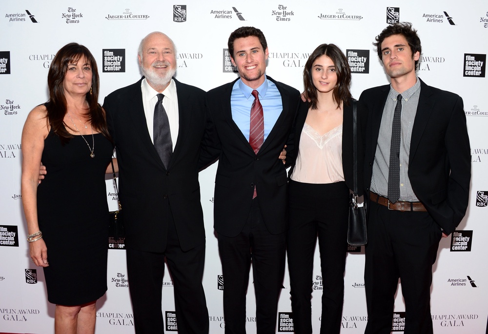 Michele and Rob Reiner pictured in 2014 with their children Jake, Romy and Nick (Getty Images)