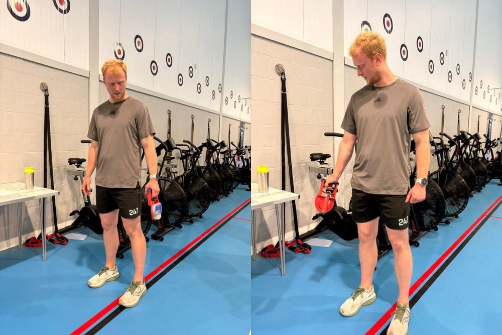 Get a grip: Still sweaty from the multistage fitness test minutes before, my next job was to tackle the dynamometer (Harry Bullmore/The Independent)