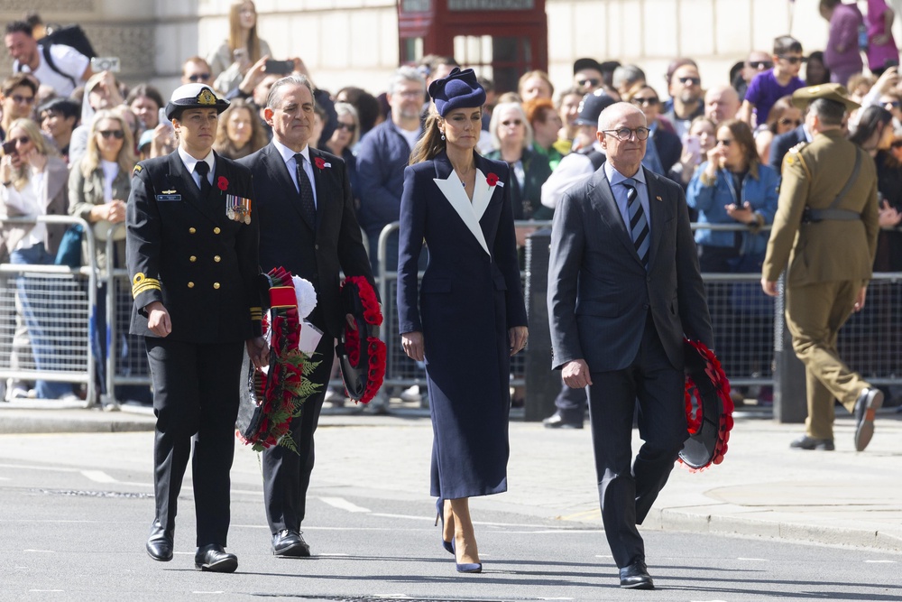 Centre left to right: Hamish Cooper, the Princess of Wales and Jay Weatherill (David Parry/PA) (PA Wire)