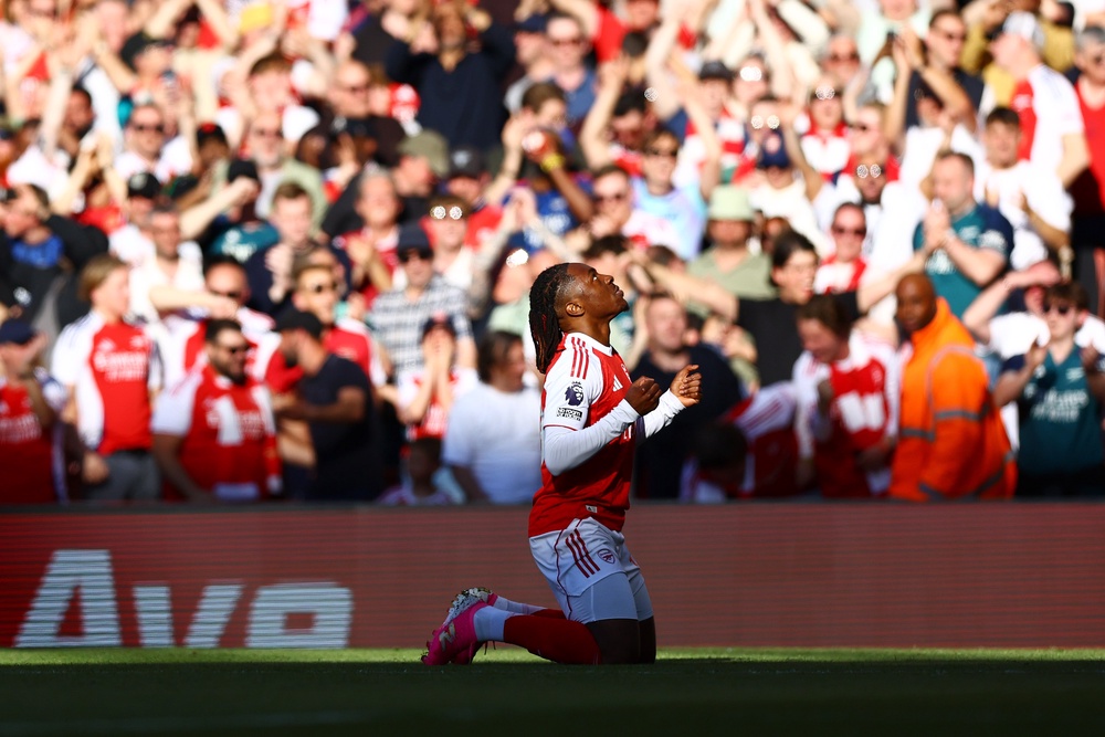 Eze celebrates his goal. (Getty Images)