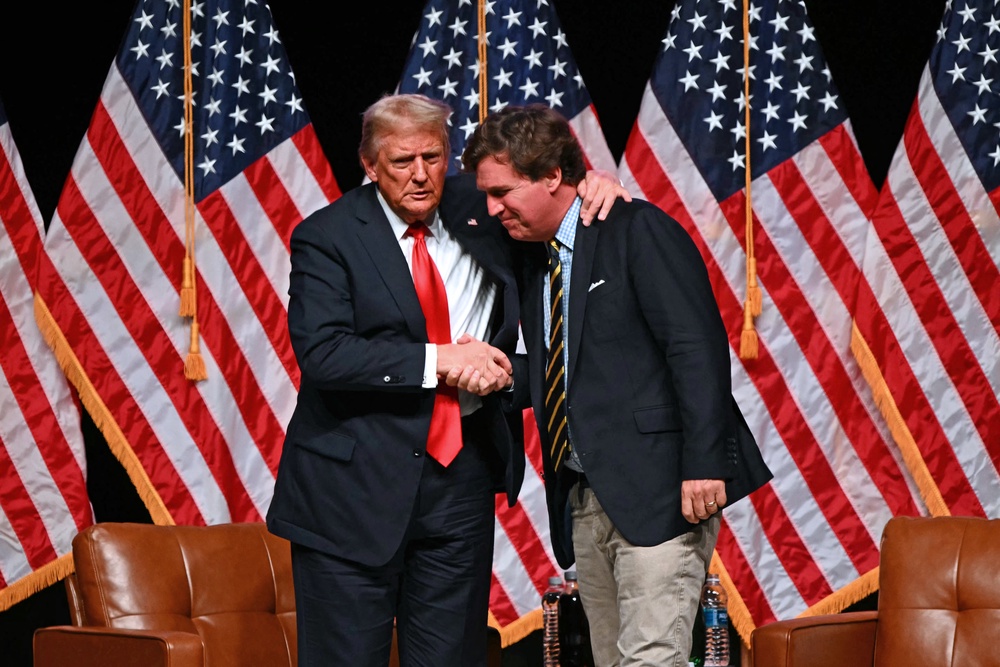 Carlson supported Trump during the latter’s 2024 presidential campaign and even spoke for him at Madison Square Garden (AFP/Getty)
