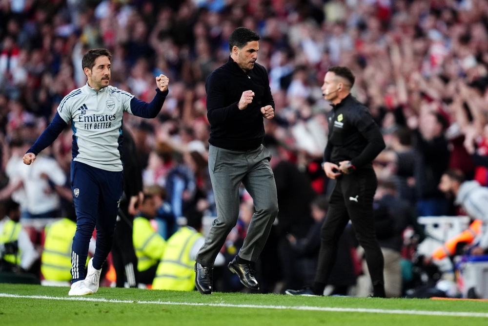 Mikel Arteta had something to celebrate (John Walton/PA) (PA Wire)