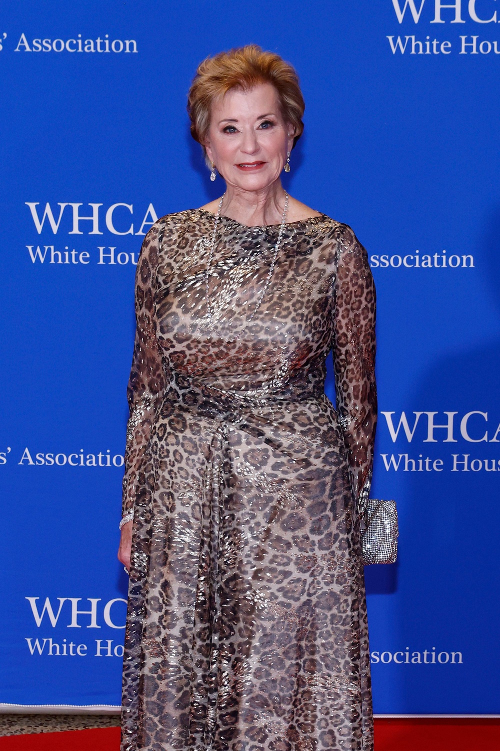 McMahon, who previously served as administrator of the Small Business Administration, pictured arriving at Saturday's event (Getty Images)