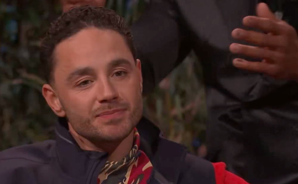 Adam Thomas looked downcast as the cast argued over his behaviour (ITV)
