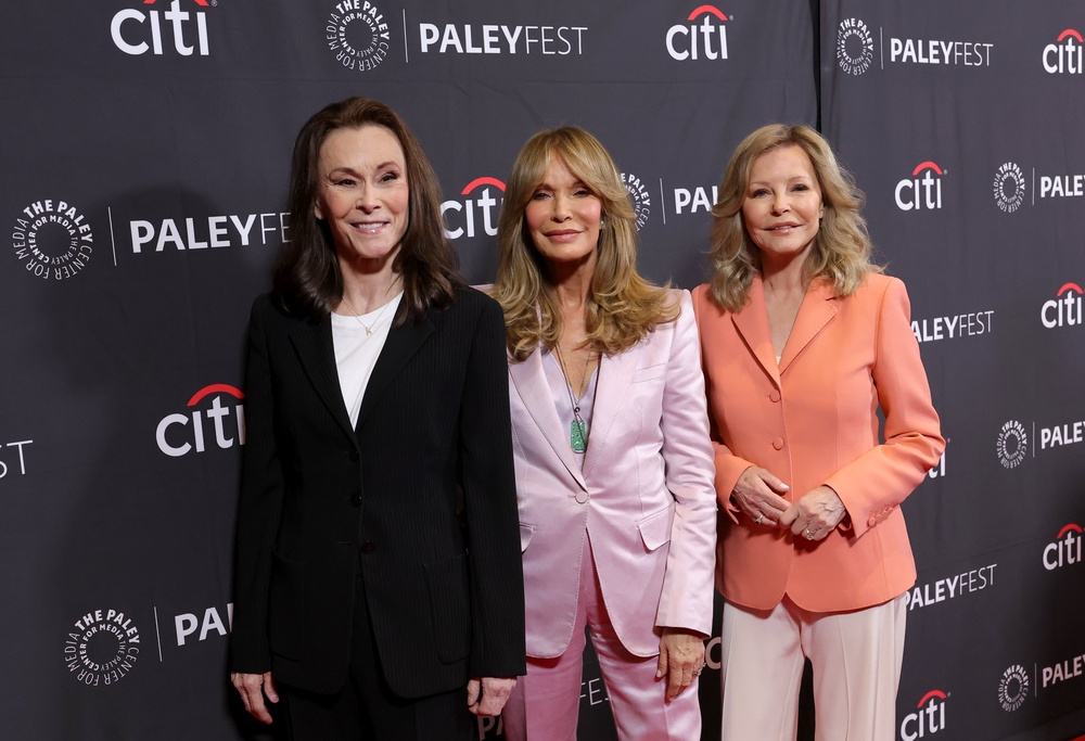 Kate Jackson, Jaclyn Smith and Cheryl Ladd reunite at the ‘Charlie's Angels’ 50th anniversary celebration at PaleyFest LA (Kevin Winter/Getty Images)