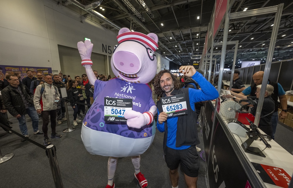 Daddy Pig will race alongside Joe Wicks in a specially designed running costume (London Marathon Events/PA) (PA Media)