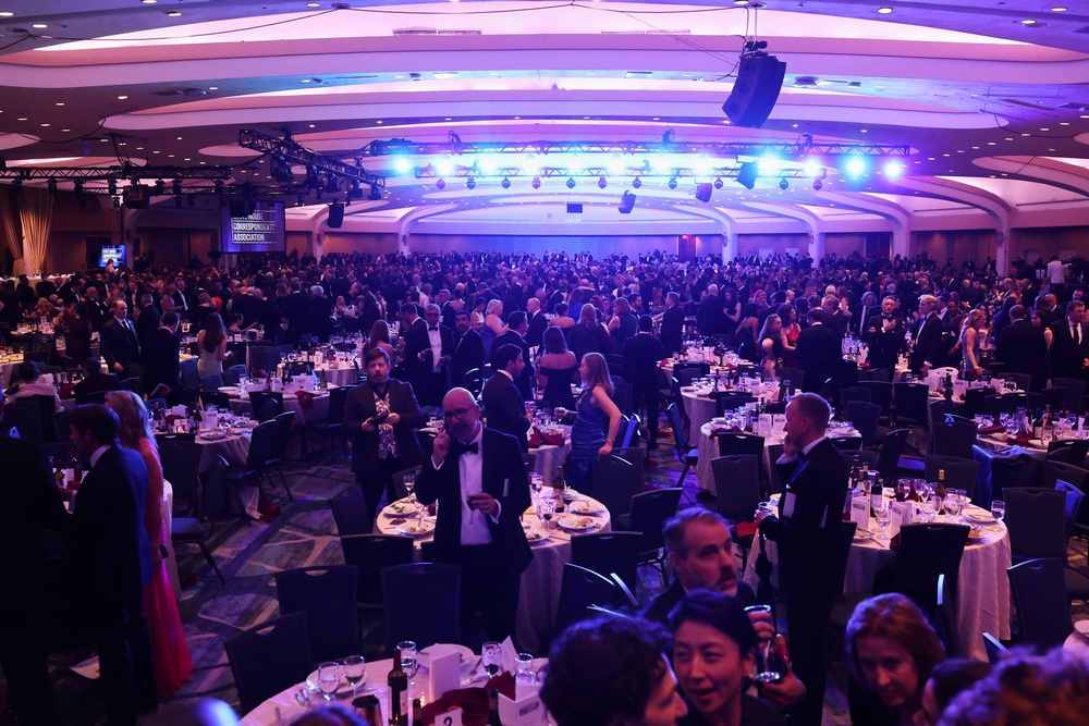 Guests evacuated after an incident at the White House Correspondents' Dinner (AP)