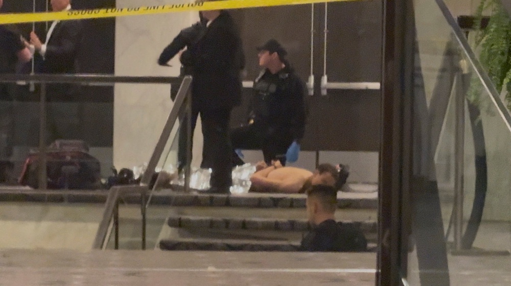 Officials detained the suspect after he tried to storm the dinner (Reuters)