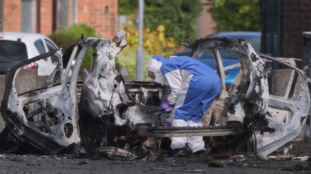 Homes in the area, which is on the outskirts of Belfast, have been evacuated (Niall Carson/PA) (PA Wire)