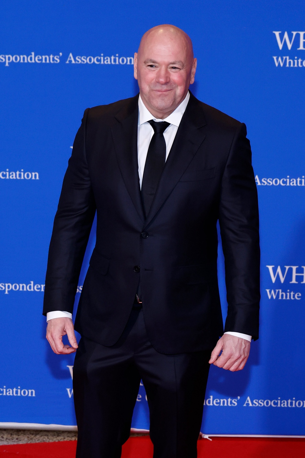 Dana White pictured on the red carpet prior to attending the correspondance dinner (Getty)