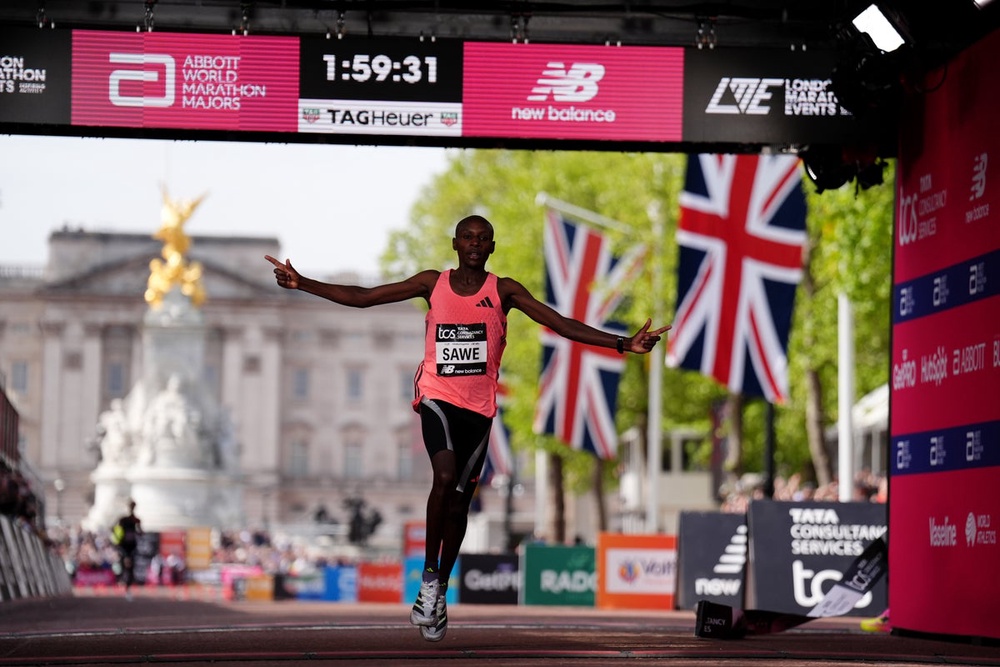 Image from: London Marathon LIVE: Sabastian Sawe makes history with first marathon under two hours