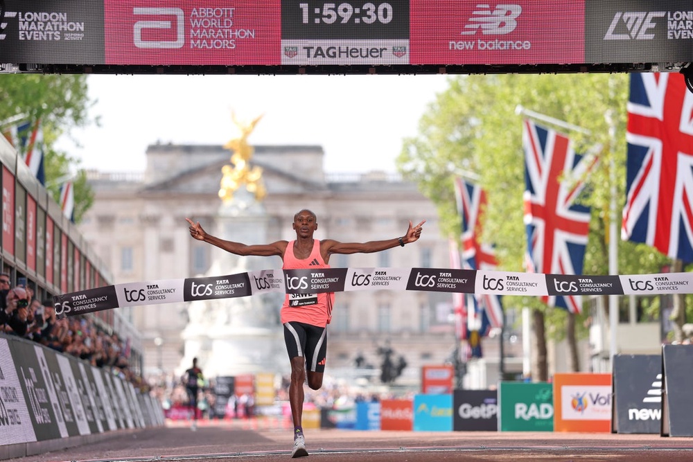 Image from: London Marathon LIVE: Sabastian Sawe makes history with first marathon under two hours