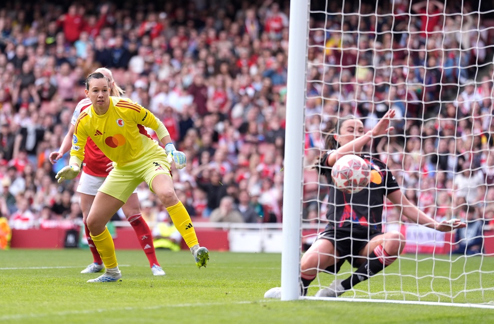 Caldentey’s free-kick snuck past goalkeeper Endler and Engen (PA)