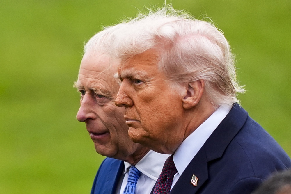 President Trump appears to have an affinity with the King (Jordan Pettitt/PA) (PA Wire)