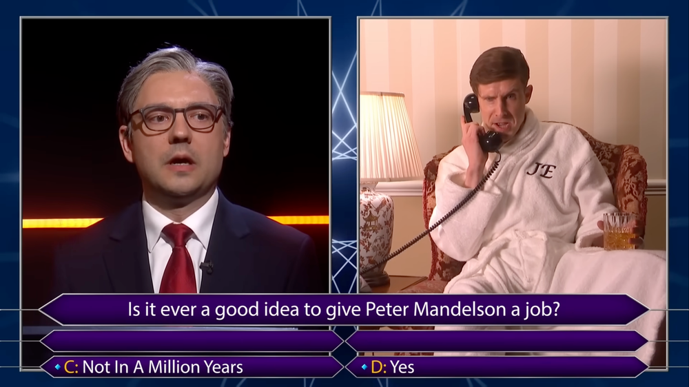 George Fouracres and Larry Dean as Sir Keir Starmer and Peter Mandelson (Sky)