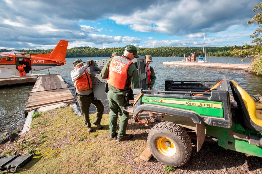 Researchers have conducted wolf and moose population surveys on Isle Royale since 1958 (National Park Service)